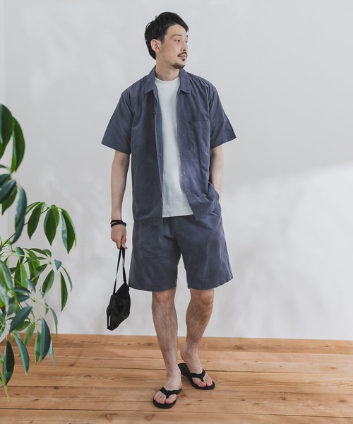 URBAN RESEARCH DOORS（アーバンリサーチドアーズ）の「サマーコールシャツ（シャツ/ブラウス・メンズ・ライトグレー/レッド系その他/モカ/ブルー・38/40）」の14枚目の写真