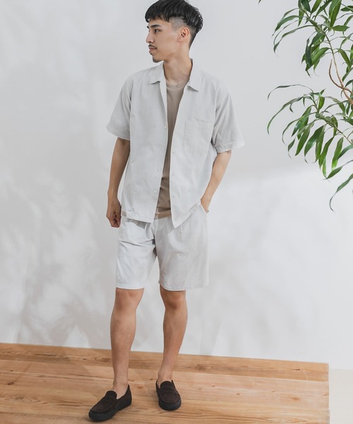 URBAN RESEARCH DOORS（アーバンリサーチドアーズ）の「サマーコールシャツ（シャツ/ブラウス・メンズ・ライトグレー/レッド系その他/モカ/ブルー・38/40）」の6枚目の写真