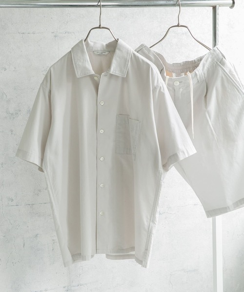 URBAN RESEARCH DOORS（アーバンリサーチドアーズ）の「サマーコールシャツ（シャツ/ブラウス・メンズ・ライトグレー/レッド系その他/モカ/ブルー・38/40）」の18枚目の写真