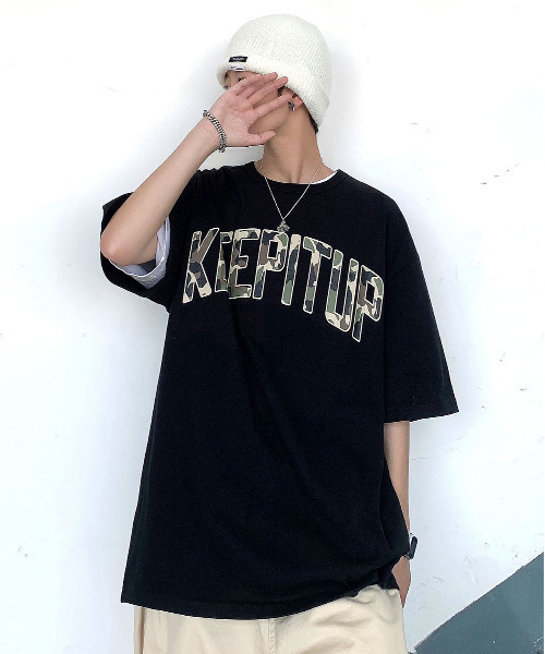 neos（ネオス）の「【neos -addictive design-】ビッグシルエット ヘビーウェイト ラバープリント カレッジ Tシャツ（Tシャツ/カットソー・メンズ・ホワイト/ブラック/ベージュ/ホワイト系その他/ブラック系その他/ホワイト系その他2・MEDIUM/LARGE）」の5枚目の写真