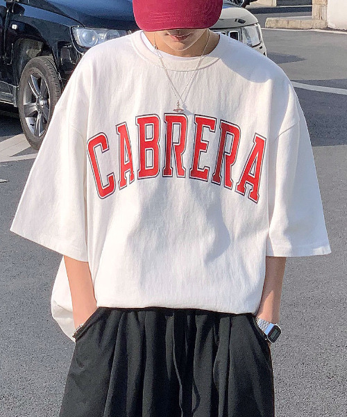 neos（ネオス）の「【neos -addictive design-】ビッグシルエット ヘビーウェイト ラバープリント カレッジ Tシャツ（Tシャツ/カットソー・メンズ・ホワイト/ブラック/ベージュ/ホワイト系その他/ブラック系その他/ホワイト系その他2・MEDIUM/LARGE）」の2枚目の写真