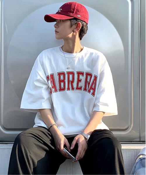 neos（ネオス）の「【neos -addictive design-】ビッグシルエット ヘビーウェイト ラバープリント カレッジ Tシャツ（Tシャツ/カットソー・メンズ・ホワイト/ブラック/ベージュ/ホワイト系その他/ブラック系その他/ホワイト系その他2・MEDIUM/LARGE）」の10枚目の写真