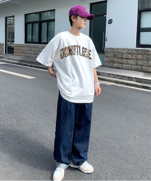 neos（ネオス）の「【neos -addictive design-】ビッグシルエット ヘビーウェイト ラバープリント カレッジ Tシャツ（Tシャツ/カットソー・メンズ・ホワイト/ブラック/ベージュ/ホワイト系その他/ブラック系その他/ホワイト系その他2・MEDIUM/LARGE）」の8枚目の写真