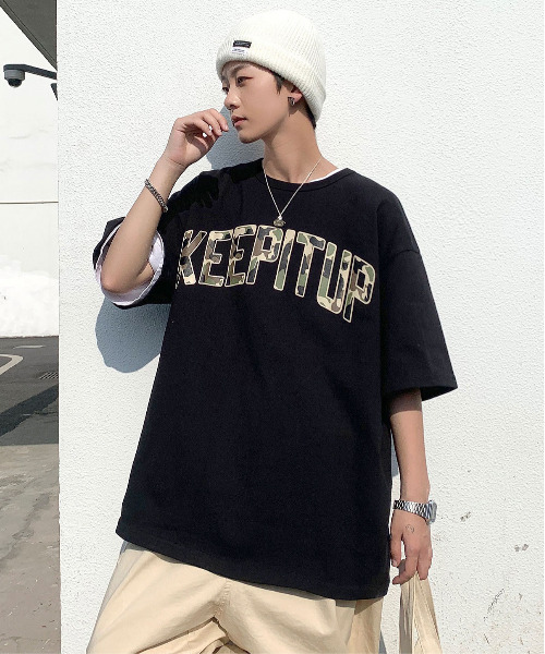 neos（ネオス）の「【neos -addictive design-】ビッグシルエット ヘビーウェイト ラバープリント カレッジ Tシャツ（Tシャツ/カットソー・メンズ・ホワイト/ブラック/ベージュ/ホワイト系その他/ブラック系その他/ホワイト系その他2・MEDIUM/LARGE）」の12枚目の写真