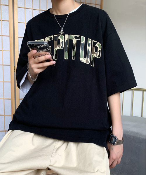 neos（ネオス）の「【neos -addictive design-】ビッグシルエット ヘビーウェイト ラバープリント カレッジ Tシャツ（Tシャツ/カットソー・メンズ・ホワイト/ブラック/ベージュ/ホワイト系その他/ブラック系その他/ホワイト系その他2・MEDIUM/LARGE）」の16枚目の写真