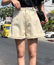 emi+ | カラーデニムショートパンツ(デニムパンツ)