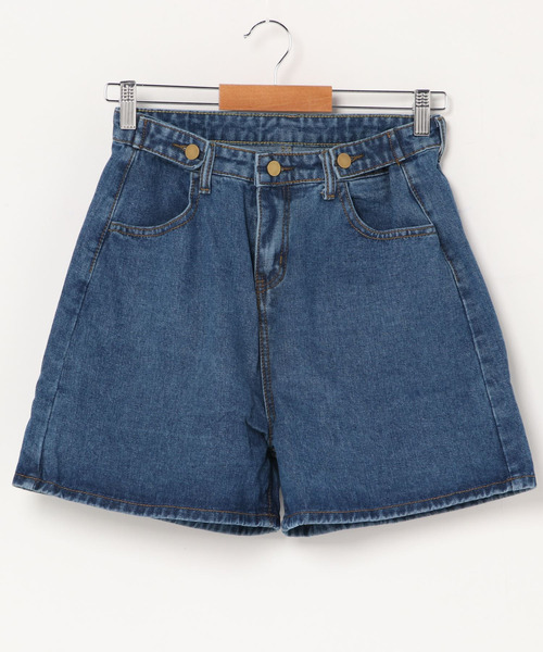 emi+（エミプラス）の「カラーデニムショートパンツ（デニムパンツ・レディース・ライトブルー/ブラック/ブルー/アイボリー・S/M/L）」の20枚目の写真