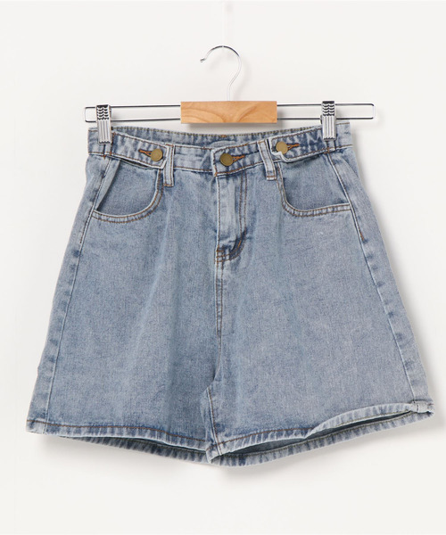 emi+（エミプラス）の「カラーデニムショートパンツ（デニムパンツ・レディース・ライトブルー/ブラック/ブルー/アイボリー・S/M/L）」の11枚目の写真