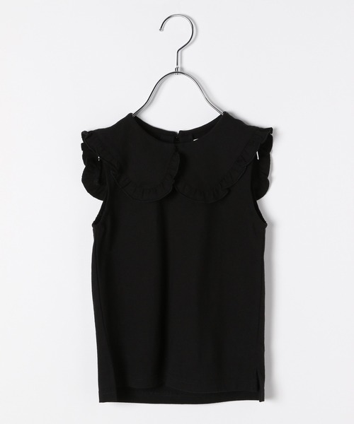 GLOBAL WORK（グローバルワーク）の「【宮城舞さんコラボ】フリル襟ノースリーブ【キッズ】/940449（Tシャツ/カットソー・キッズ・ホワイト/ブラック・120cm/150cm/100cm/110cm/140cm/130cm/160cm）」の16枚目の写真