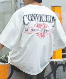 WEGO | WEGO/ヘビーウエイト ピグメントロゴビックシルエット5分袖Tシャツ(Tシャツ/カットソー)