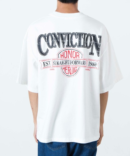 WEGO(ウィゴー)の「WEGO/ヘビーウエイト ピグメントロゴビックシルエット5分袖Tシャツ(Tシャツ/カットソー・メンズ・ブルー/ブラック/ホワイト/カーキ・MEDIUM/X-LARGE/LARGE)」の12枚目の写真