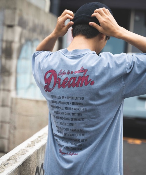 WEGO(ウィゴー)の「WEGO/ヘビーウエイト ピグメントロゴビックシルエット5分袖Tシャツ(Tシャツ/カットソー・メンズ・ブルー/ブラック/ホワイト/カーキ・MEDIUM/X-LARGE/LARGE)」の20枚目の写真