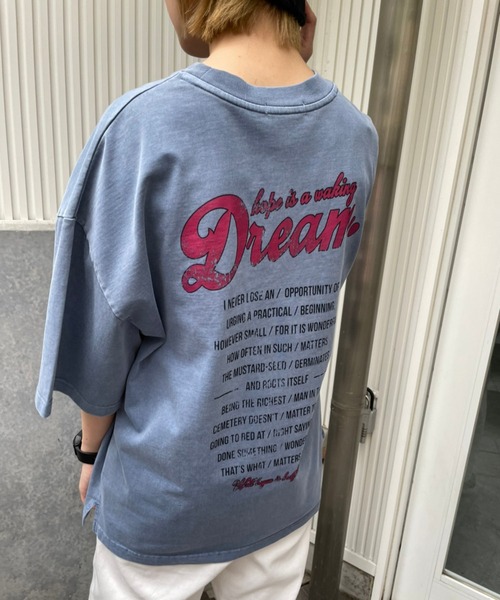 WEGO(ウィゴー)の「WEGO/ヘビーウエイト ピグメントロゴビックシルエット5分袖Tシャツ(Tシャツ/カットソー・メンズ・ブルー/ブラック/ホワイト/カーキ・MEDIUM/X-LARGE/LARGE)」の17枚目の写真