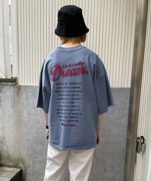 WEGO(ウィゴー)の「WEGO/ヘビーウエイト ピグメントロゴビックシルエット5分袖Tシャツ(Tシャツ/カットソー・メンズ・ブルー/ブラック/ホワイト/カーキ・MEDIUM/X-LARGE/LARGE)」の16枚目の写真