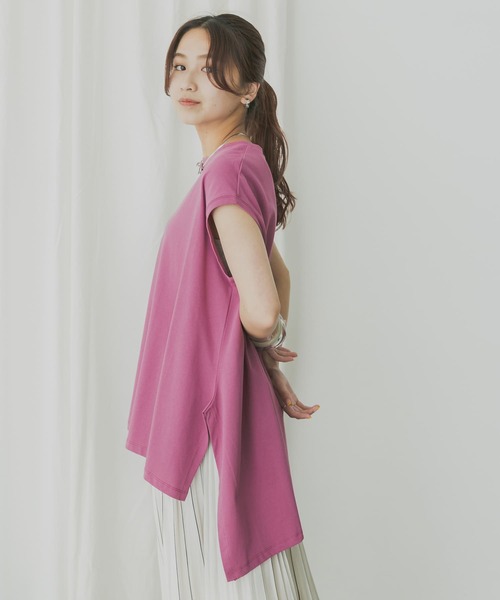 KBF+（ケービーエフプラス）の「KBF+　BIGノースリーブ（Tシャツ/カットソー・レディース・グレー系その他/オフホワイト/パープル/ブラック・ONE）」の4枚目の写真