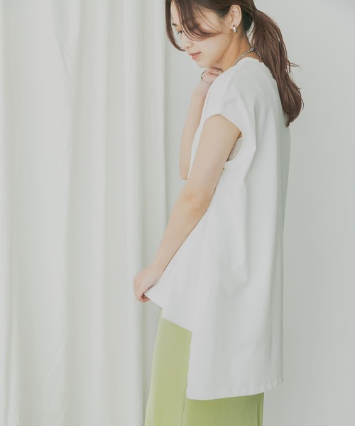 KBF+（ケービーエフプラス）の「KBF+　BIGノースリーブ（Tシャツ/カットソー・レディース・グレー系その他/オフホワイト/パープル/ブラック・ONE）」の7枚目の写真