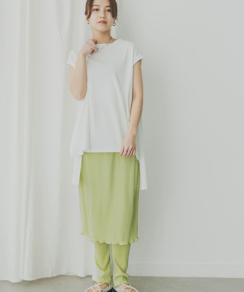 KBF+（ケービーエフプラス）の「KBF+　BIGノースリーブ（Tシャツ/カットソー・レディース・グレー系その他/オフホワイト/パープル/ブラック・ONE）」の9枚目の写真