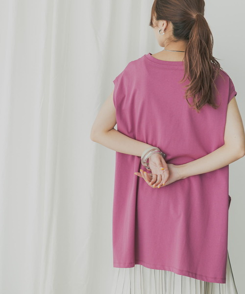 KBF+（ケービーエフプラス）の「KBF+　BIGノースリーブ（Tシャツ/カットソー・レディース・グレー系その他/オフホワイト/パープル/ブラック・ONE）」の11枚目の写真