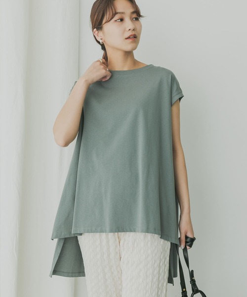 KBF+（ケービーエフプラス）の「KBF+　BIGノースリーブ（Tシャツ/カットソー・レディース・グレー系その他/オフホワイト/パープル/ブラック・ONE）」の14枚目の写真