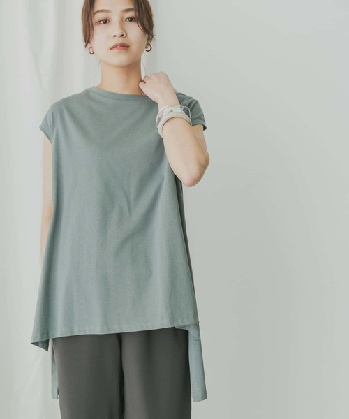 KBF+（ケービーエフプラス）の「KBF+　BIGノースリーブ（Tシャツ/カットソー・レディース・グレー系その他/オフホワイト/パープル/ブラック・ONE）」の17枚目の写真