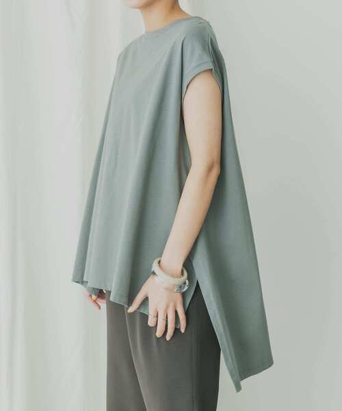 KBF+（ケービーエフプラス）の「KBF+　BIGノースリーブ（Tシャツ/カットソー・レディース・グレー系その他/オフホワイト/パープル/ブラック・ONE）」の19枚目の写真