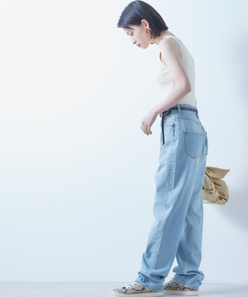 ECRIRE（エクリール）の「Vネックニットタンク（タンクトップ・レディース・ブラウン/グレー/オフホワイト・フリー）」の4枚目の写真