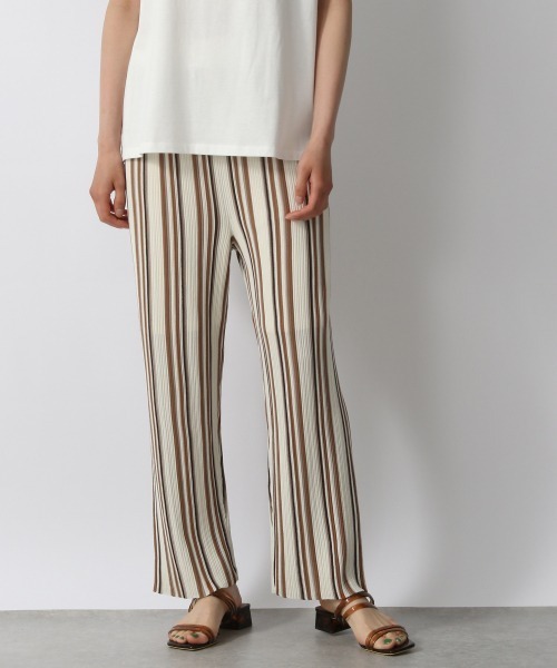 LOWRYS FARM(ローリーズファーム)の「マルチストライプパンツ 948020(その他パンツ・レディース・アイボリー/ブラック/ブラウン・FREE)」の2枚目の写真