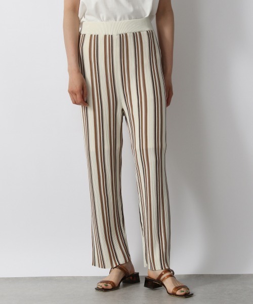 LOWRYS FARM(ローリーズファーム)の「マルチストライプパンツ 948020(その他パンツ・レディース・アイボリー/ブラック/ブラウン・FREE)」の4枚目の写真