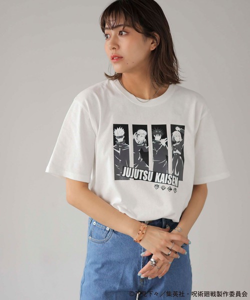 呪術廻戦（ジュジュツカイセン）の「【呪術廻戦】コラボプリントＴシャツ（Tシャツ/カットソー・レディース・チャコールグレー/ホワイト系その他/ブラック系その他/ホワイト系その他2・MEDIUM/LARGE/X-LARGE）」の2枚目の写真