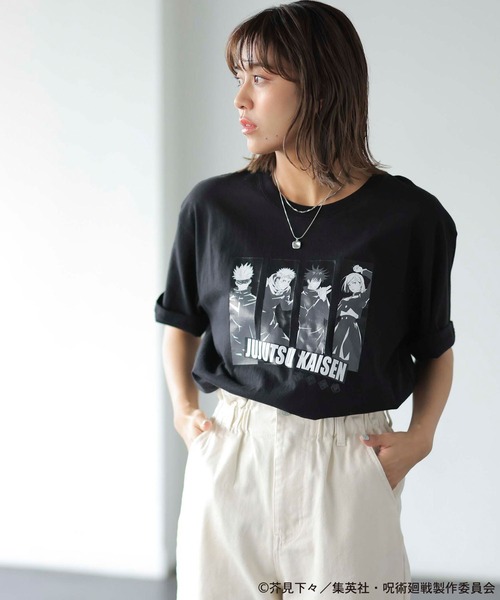 呪術廻戦（ジュジュツカイセン）の「【呪術廻戦】コラボプリントＴシャツ（Tシャツ/カットソー・レディース・チャコールグレー/ホワイト系その他/ブラック系その他/ホワイト系その他2・MEDIUM/LARGE/X-LARGE）」の18枚目の写真