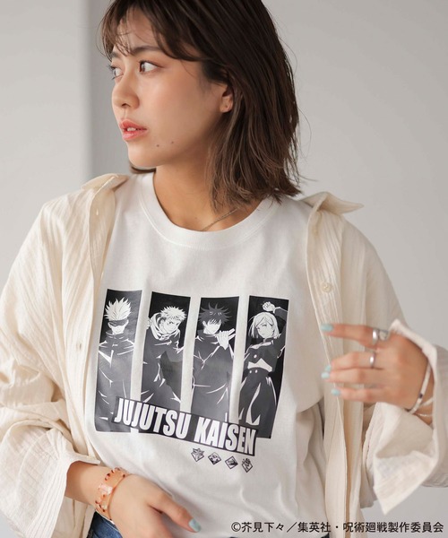 呪術廻戦（ジュジュツカイセン）の「【呪術廻戦】コラボプリントＴシャツ（Tシャツ/カットソー・レディース・チャコールグレー/ホワイト系その他/ブラック系その他/ホワイト系その他2・MEDIUM/LARGE/X-LARGE）」の9枚目の写真