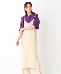 BASECONTROL | ◆【WEB限定】シワ加工カットキャミワンピース(ワンピース)