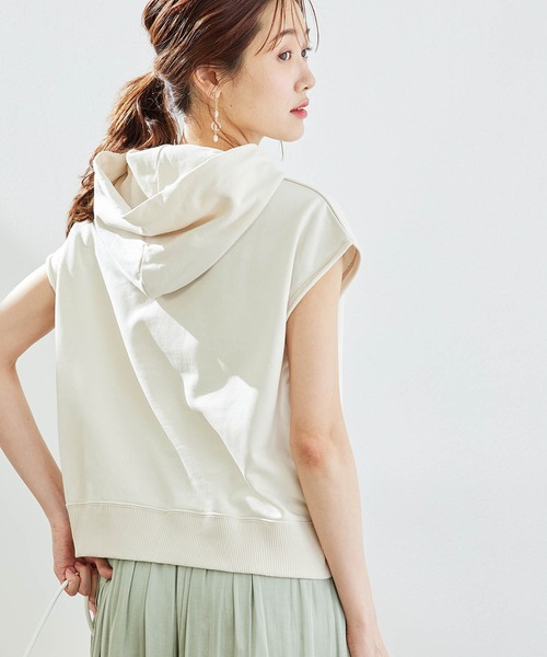 ROPE' PICNIC（ロペピクニック）の「【着丈が選べる】超長綿カットフーディ（パーカー・レディース・スミクロ/ベージュ系その他・38/40）」の2枚目の写真