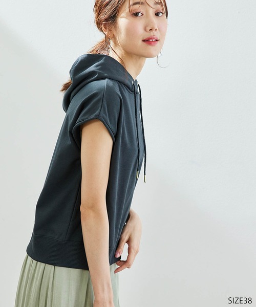 ROPE' PICNIC（ロペピクニック）の「【着丈が選べる】超長綿カットフーディ（パーカー・レディース・スミクロ/ベージュ系その他・38/40）」の10枚目の写真