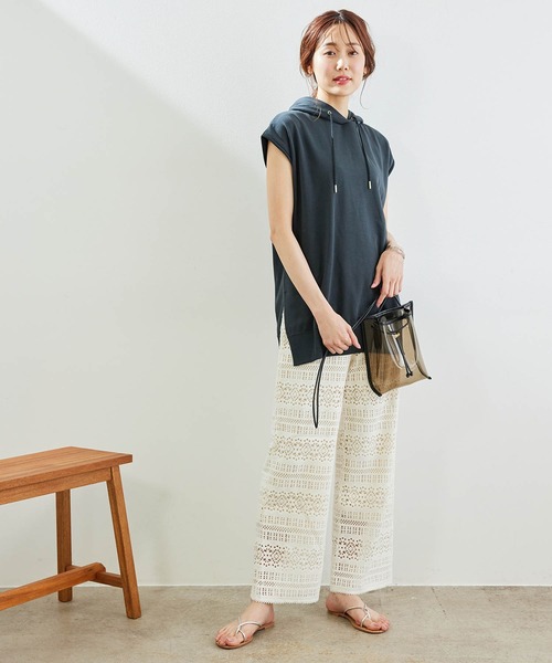 ROPE' PICNIC（ロペピクニック）の「【着丈が選べる】超長綿カットフーディ（パーカー・レディース・スミクロ/ベージュ系その他・38/40）」の7枚目の写真