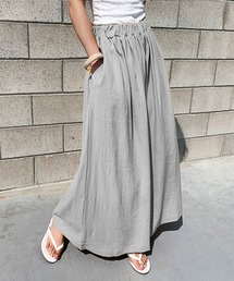 Coo+i（クーイ）の「コットン100％リラックスフレアワイドパンツ（スラックス）」