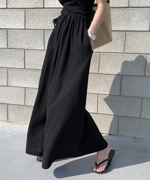 Coo+i（クーイ）の「コットン100％リラックスフレアワイドパンツ（スラックス）」