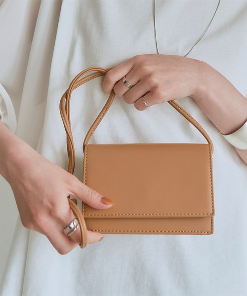 titivate(ティティベイト)の「スクエアミニポシェット(ショルダーバッグ・レディース・ブラウン/ホワイト/ブラック/ミント・FREE)」の4枚目の写真