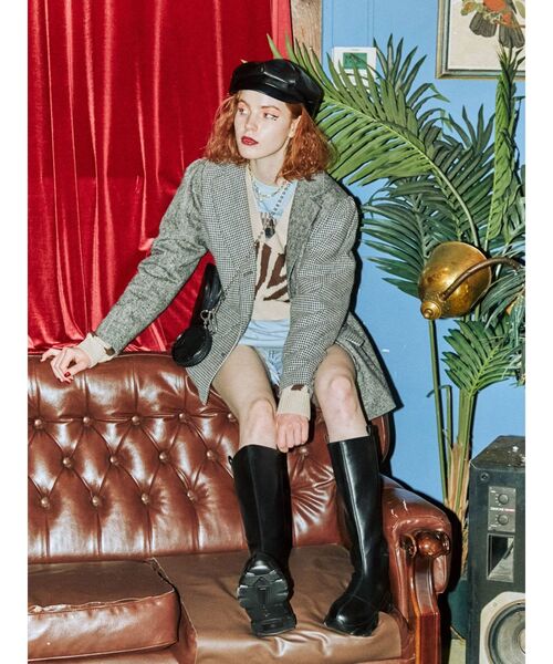 jouetie(ジュエティ)の「パワショルクレイジパターンジャケット(テーラードジャケット・レディース・ブラック/その他2/その他1・MEDIUM)」の10枚目の写真