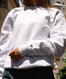 Champion | Champion/チャンピオン 袖ワンポイントロゴ 刺繍ワッペン ビッグシルエットプルオーバー スウェット トレーナー(スウェット)