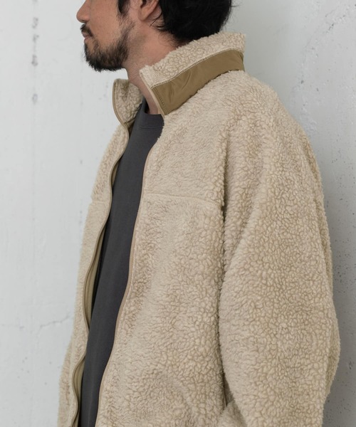 UNFIL(アンフィル)の「unfil wool pile boa fleece jacket(その他アウター・メンズ・ライトベージュ・4/5)」の10枚目の写真