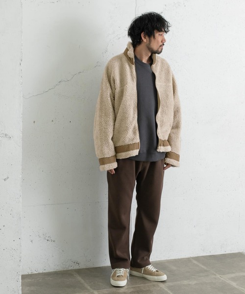 UNFIL(アンフィル)の「unfil wool pile boa fleece jacket(その他アウター・メンズ・ライトベージュ・4/5)」の3枚目の写真
