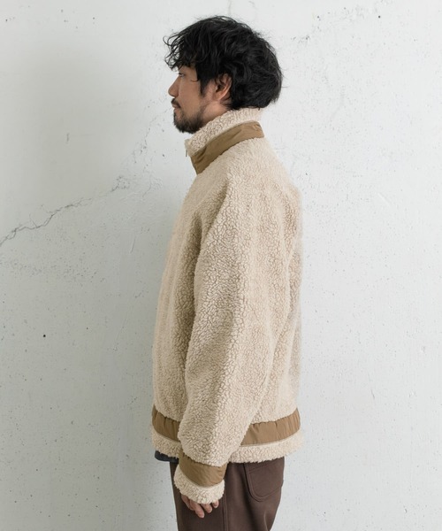 UNFIL(アンフィル)の「unfil wool pile boa fleece jacket(その他アウター・メンズ・ライトベージュ・4/5)」の9枚目の写真