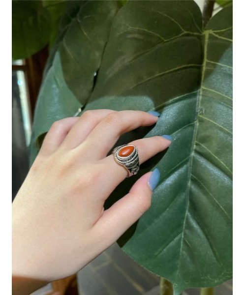 MOUSSY(マウジー)の「STONE リング(リング・レディース・ブラック/オレンジ・FREE)」の15枚目の写真