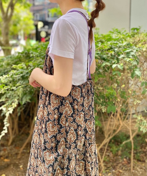 RIVE DROITE（リヴドロワ）の「ペイズリーシフォンキャミワンピース（ワンピース・レディース・ブラック/グリーン・FREE）」の9枚目の写真