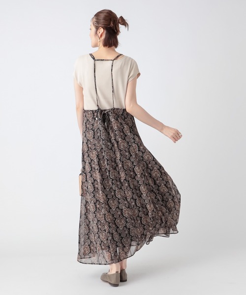 RIVE DROITE（リヴドロワ）の「ペイズリーシフォンキャミワンピース（ワンピース・レディース・ブラック/グリーン・FREE）」の22枚目の写真