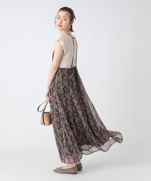 RIVE DROITE（リヴドロワ）の「ペイズリーシフォンキャミワンピース（ワンピース・レディース・ブラック/グリーン・FREE）」の21枚目の写真