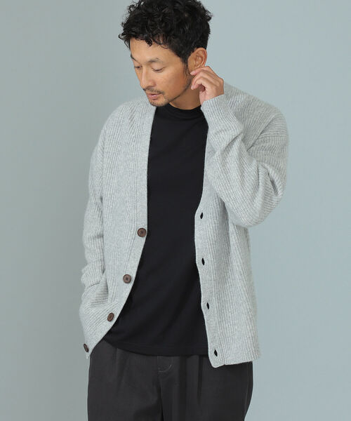 B:MING by BEAMS / タスマニアウール 畦編み Vカーディガンを使った 