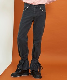ベルテッドデニムパンツ/BELTED DENIM PANTS