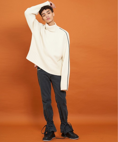 LiNoH(リノー)の「ベルテッドデニムパンツ/BELTED DENIM PANTS(デニムパンツ・メンズ・ブラック・1/2)」の9枚目の写真